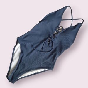 Smokey blue one piece swimsuit, S